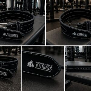 Silverback Strength Weightlifting Belt | 10mm Premium Amara Leather, Double Prong Roller Buckle