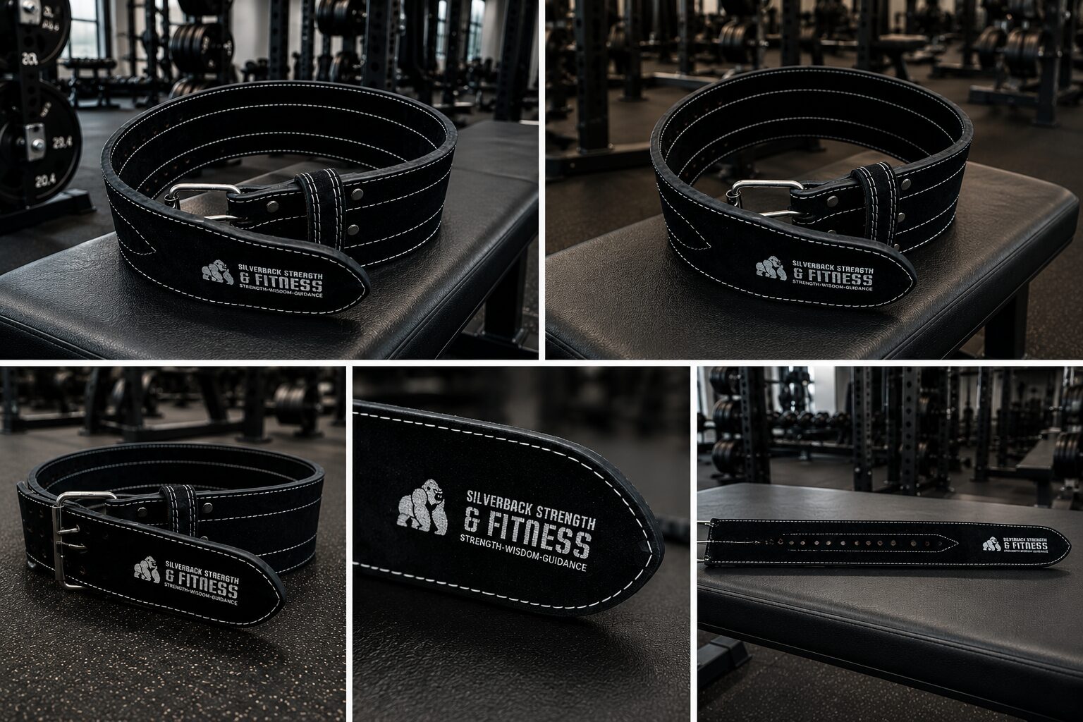 Silverback Strength Weightlifting Belt | 10mm Premium Amara Leather, Double Prong Roller Buckle