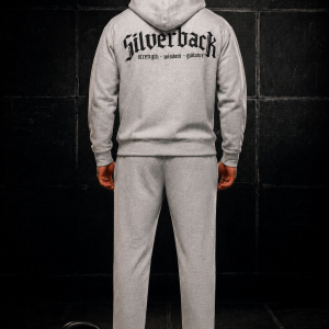 Grey zipped hoodie Essential Tracksuit