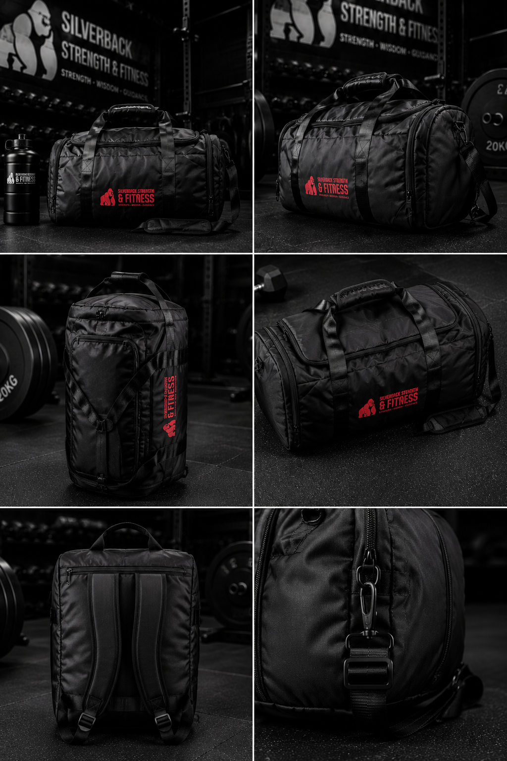 Gym essentials_ silverback duffel bag showcase