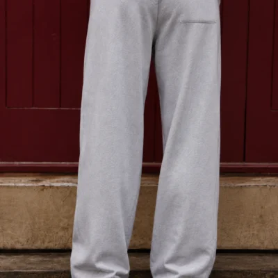 Grey & Burgundy Essential Womens Straight-Leg Joggers