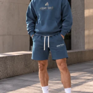 Men’s Boxy Oversized Petrol Blue Hoodie